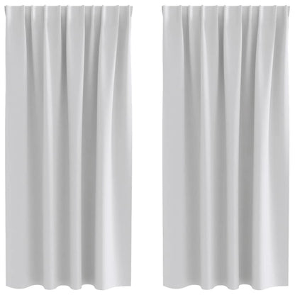 Cortinas opacas com cortinas Cinzento-claro Poliéster