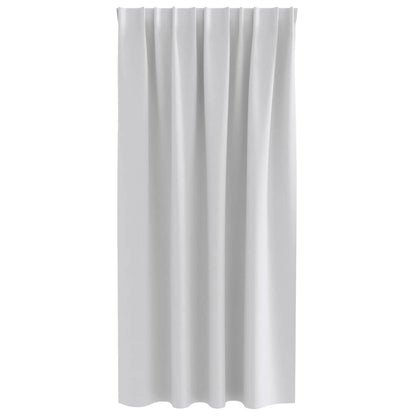 Cortinas opacas com cortinas Cinzento-claro Poliéster