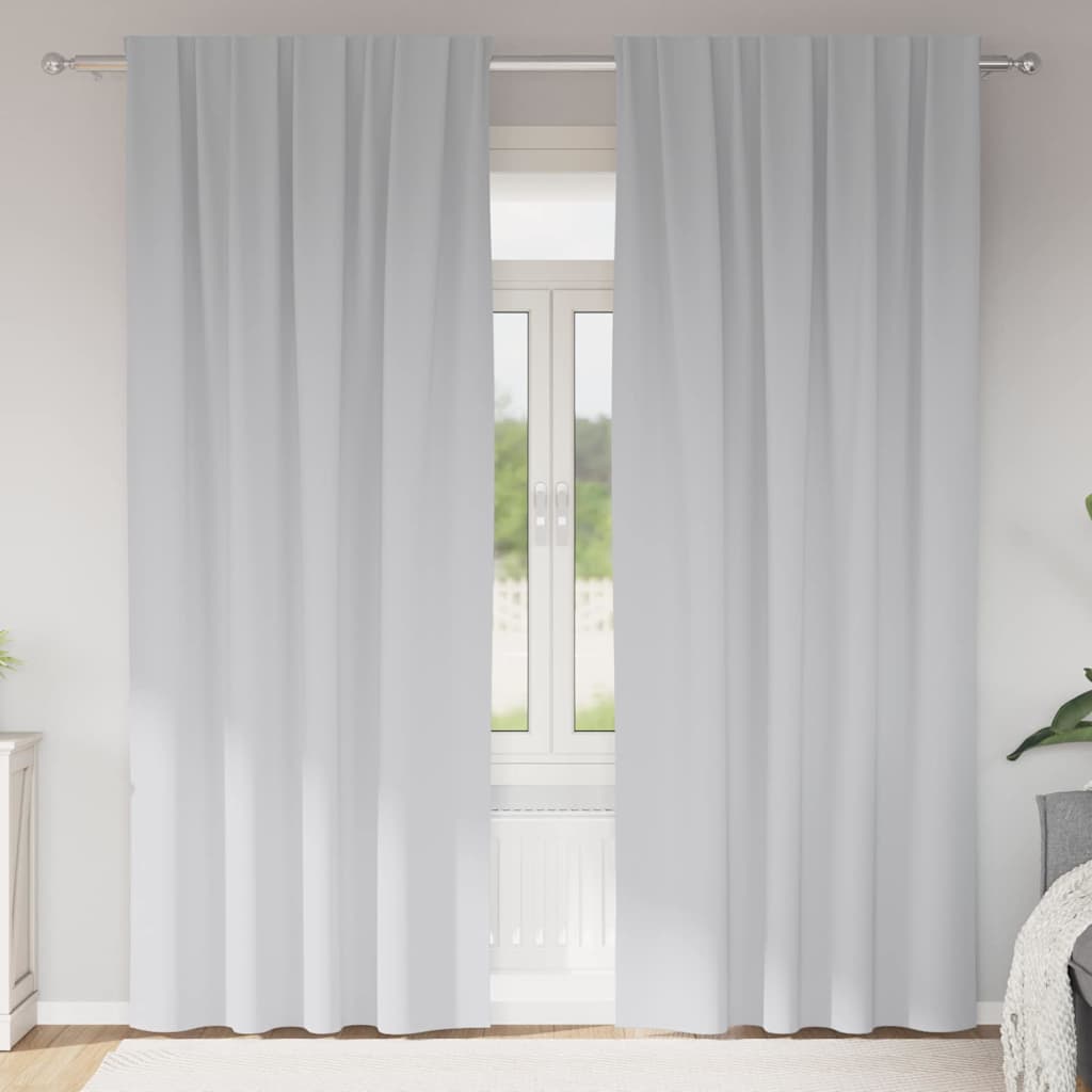 Cortinas opacas com cortinas Pale Grey Poliéster