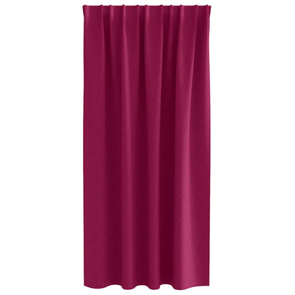 Cortinas opacas com cortinas Vinho Vermelho Poliéster