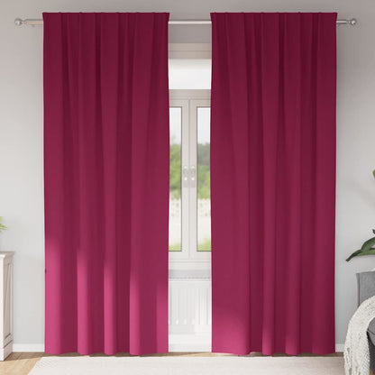 Cortinas opacas com cortinas Vinho Vermelho Poliéster