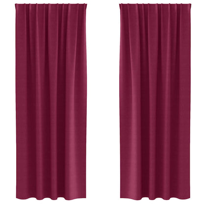 Cortinas opacas com cortinas Vinho Vermelho Poliéster