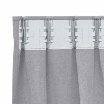 Cortinas opacas com cortinas Metal Grey Poliéster