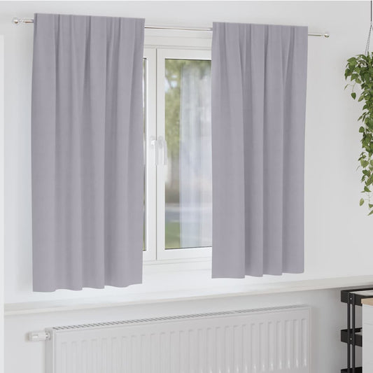 Cortinas opacas com cortinas Metal Grey Poliéster