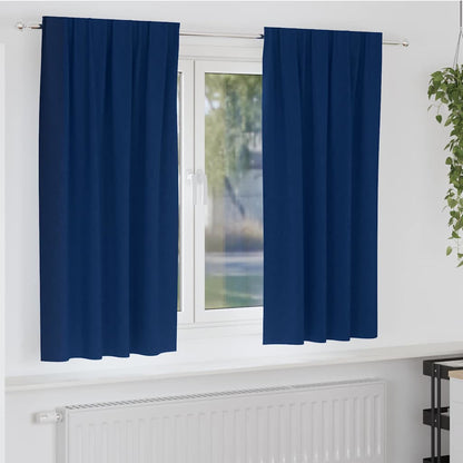 Cortinas opacas com cortinas Azul Escuro Poliéster