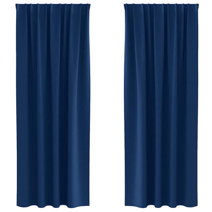Cortinas opacas com cortinas Azul Escuro Poliéster