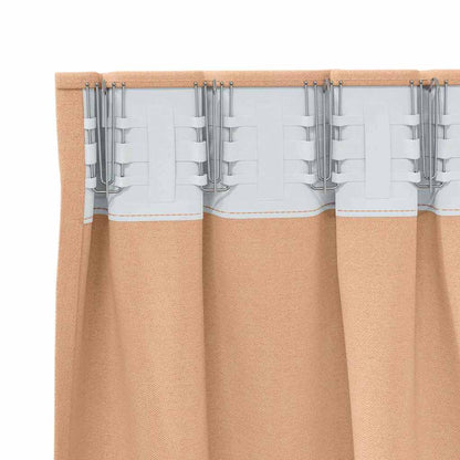 Cortinas opacas com cortinas Marrom Claro Poliéster