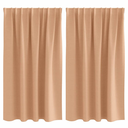 Cortinas opacas com cortinas Marrom Claro Poliéster