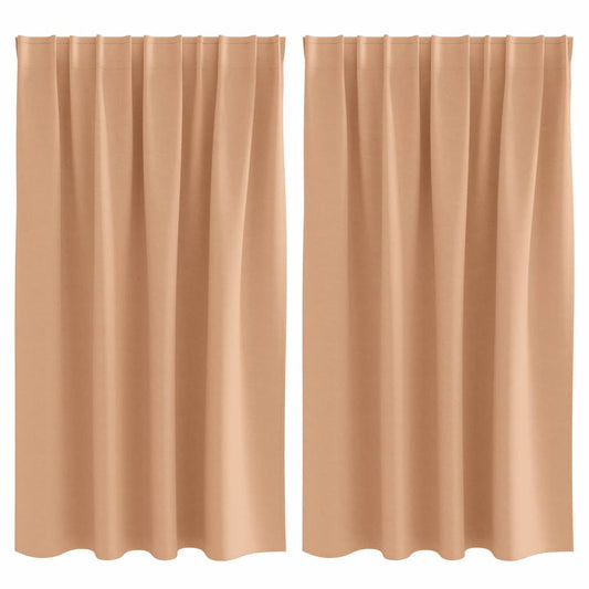 Cortinas opacas com cortinas Marrom Claro Poliéster