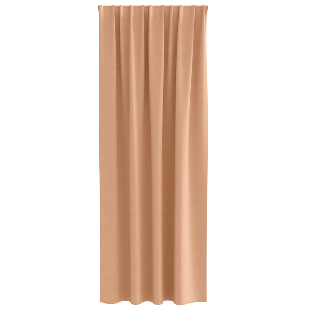 Cortinas opacas com cortinas Marrom Claro Poliéster