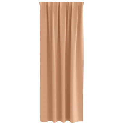 Cortinas opacas com cortinas Marrom Claro Poliéster