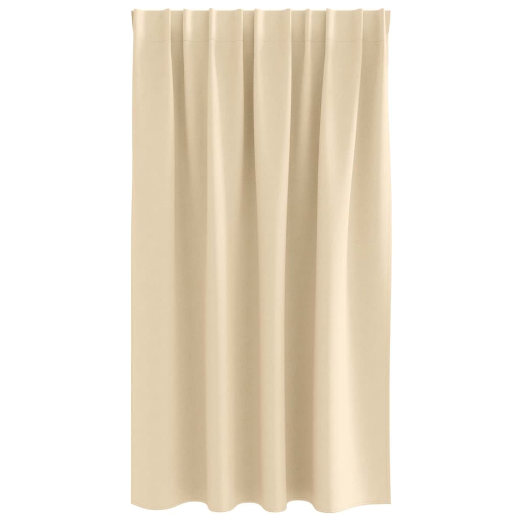 Cortinas opacas com cortinas Creme Poliéster