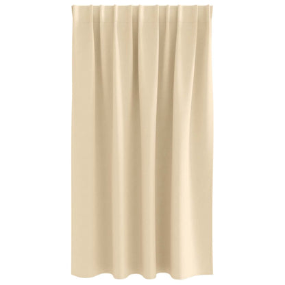 Cortinas opacas com cortinas Creme Poliéster
