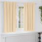 Cortinas opacas com cortinas Creme Poliéster