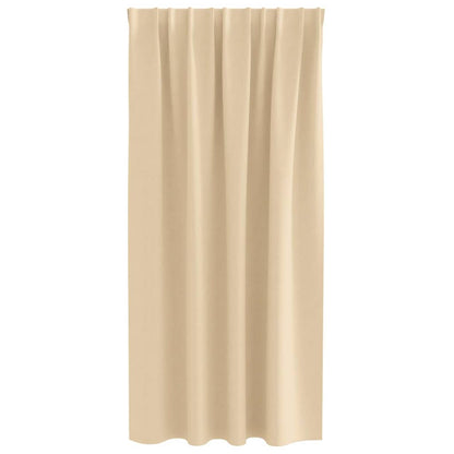 Cortinas opacas com cortinas Creme Poliéster