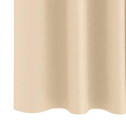 Cortinas opacas com cortinas Creme Poliéster