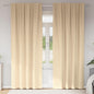 Cortinas opacas com cortinas Creme Poliéster
