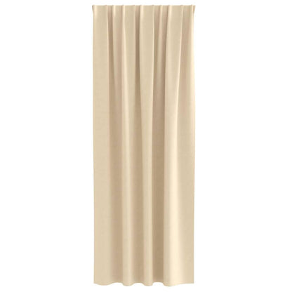 Cortinas opacas com cortinas Creme Poliéster