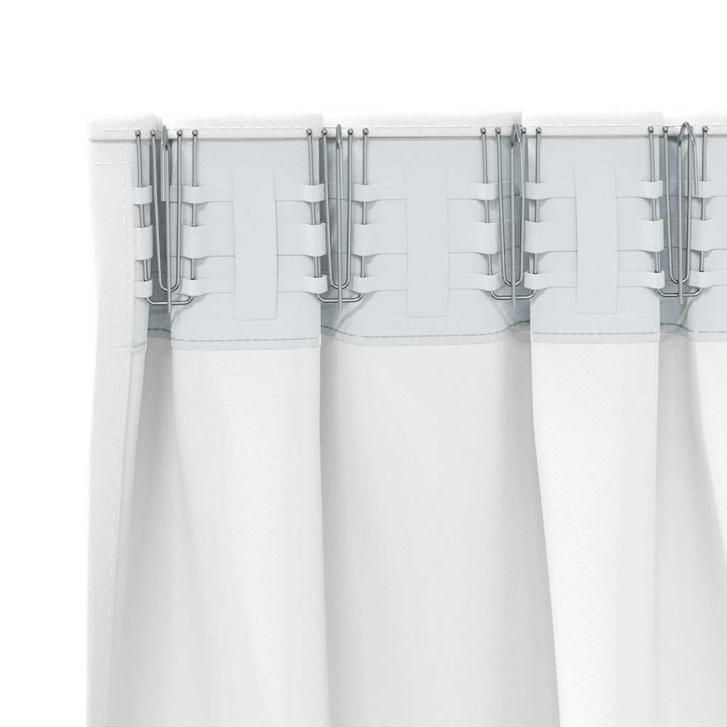 Cortinas opacas com cortinas Branco Puro Poliéster