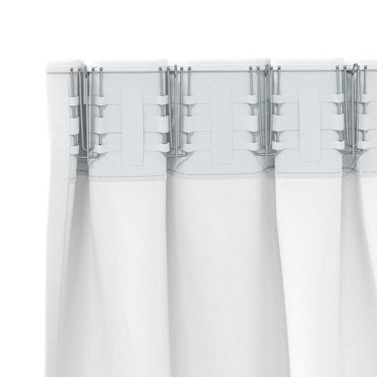 Cortinas opacas com cortinas Branco Puro Poliéster