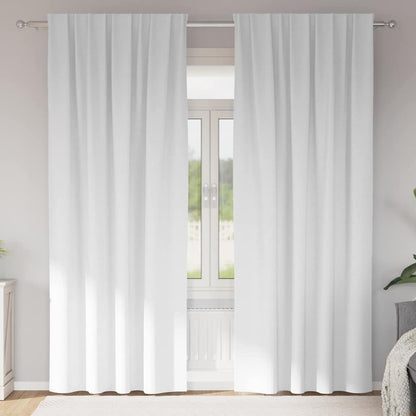 Cortinas opacas com cortinas Branco Puro Poliéster