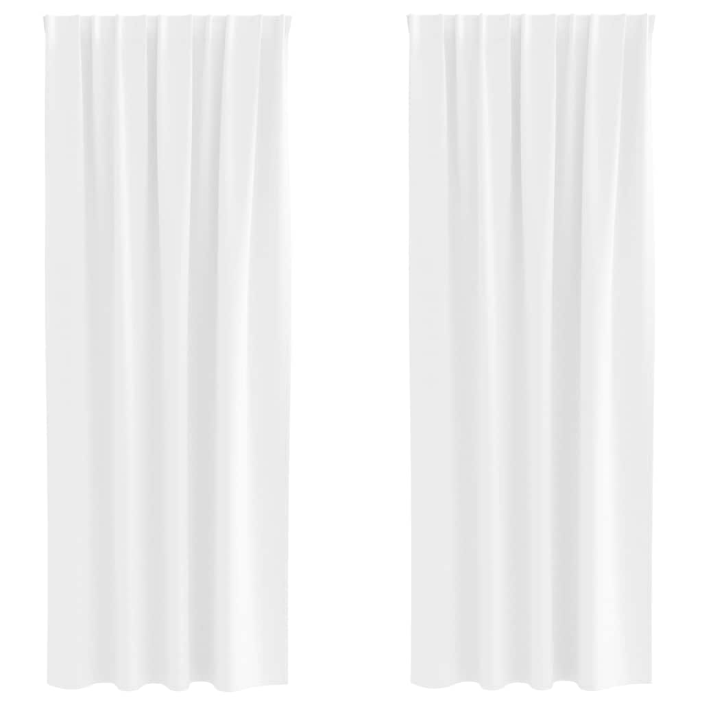 Cortinas opacas com cortinas Branco Puro Poliéster