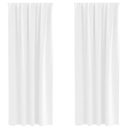 Cortinas opacas com cortinas Branco Puro Poliéster
