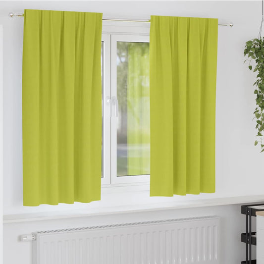 Cortinas opacas com cortinas Verde Poliéster