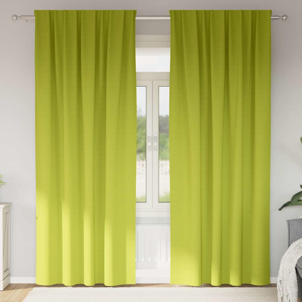 Cortinas opacas com cortinas Verde Poliéster