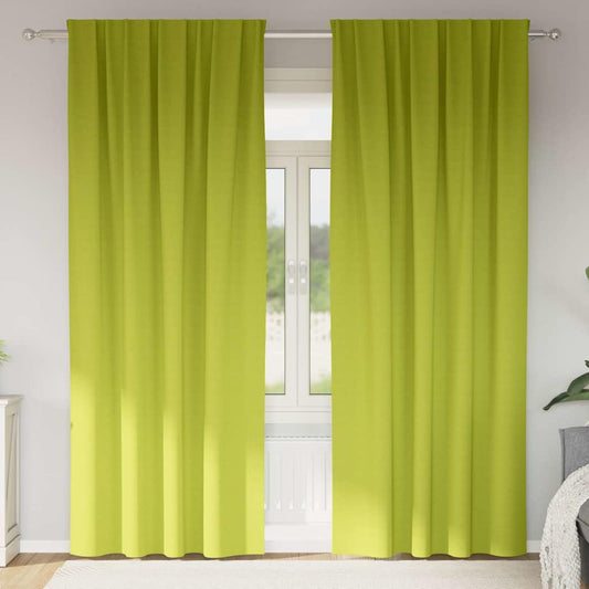 Cortinas opacas com cortinas Verde Poliéster
