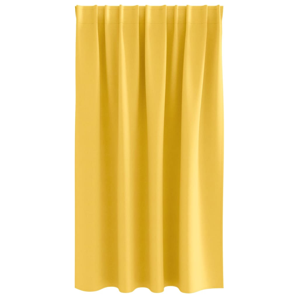 Cortinas opacas com cortinas Amarelo Mostarda Poliéster