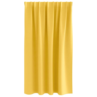 Cortinas opacas com cortinas Amarelo Mostarda Poliéster