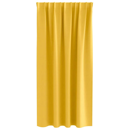 Cortinas opacas com cortinas Amarelo Mostarda Poliéster