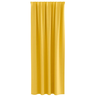 Cortinas opacas com cortinas Amarelo Mostarda Poliéster
