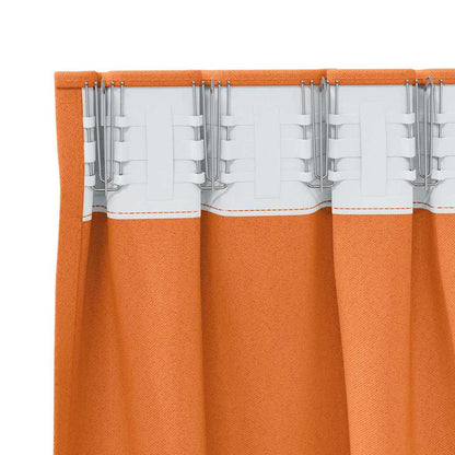 Cortinas opacas com cortinas Bright Orange Poliéster