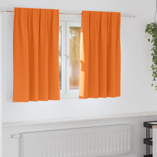 Cortinas opacas com cortinas Bright Orange Poliéster