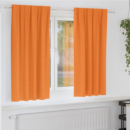 Cortinas opacas com cortinas Laranja Poliéster