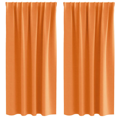 Cortinas opacas com cortinas Laranja Poliéster