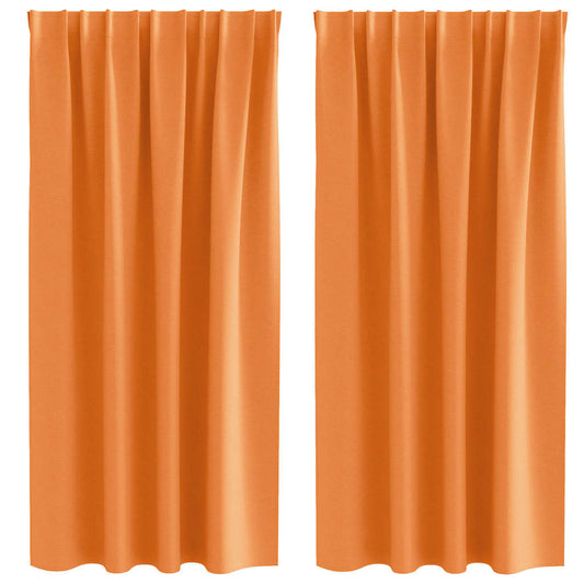 Cortinas opacas com cortinas Laranja Poliéster