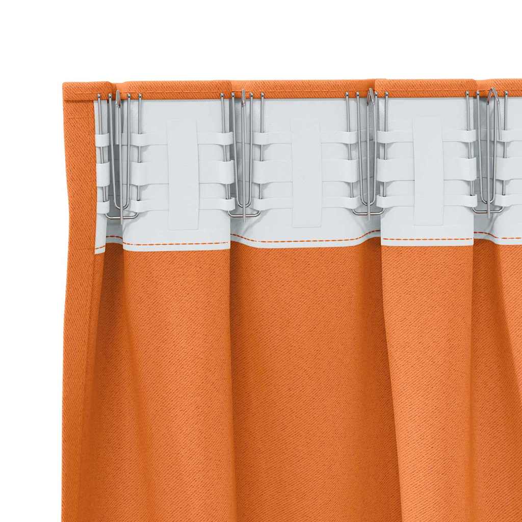 Cortinas opacas com cortinas Bright Orange Poliéster
