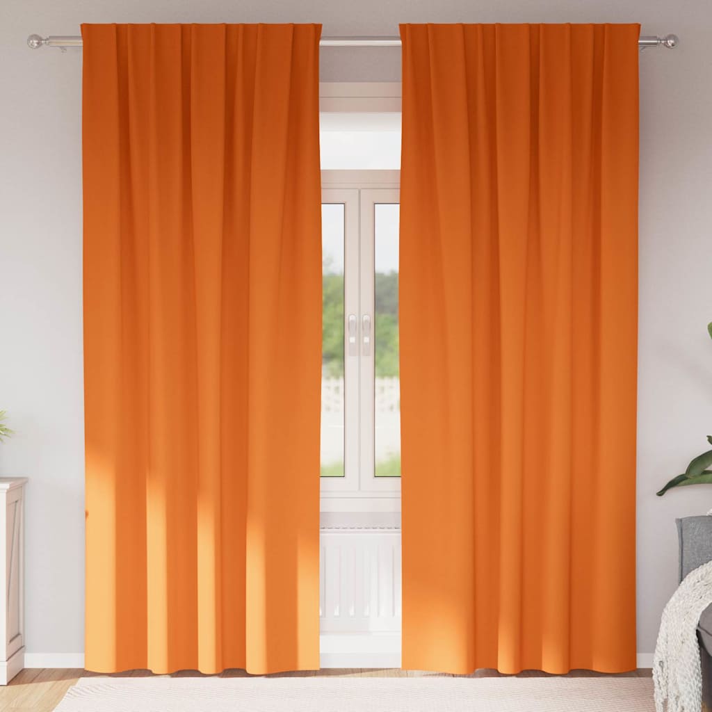 Cortinas opacas com cortinas Bright Orange Poliéster