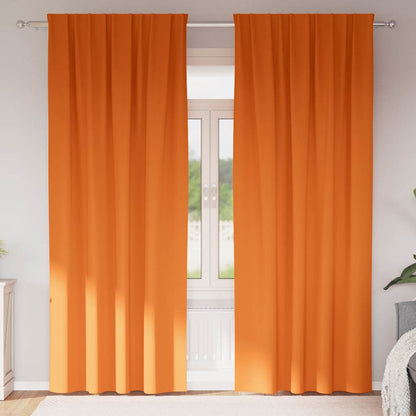 Cortinas opacas com cortinas Bright Orange Poliéster