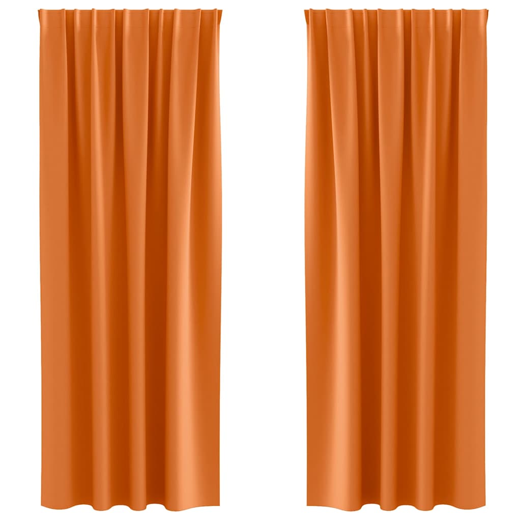Cortinas opacas com cortinas Bright Orange Poliéster