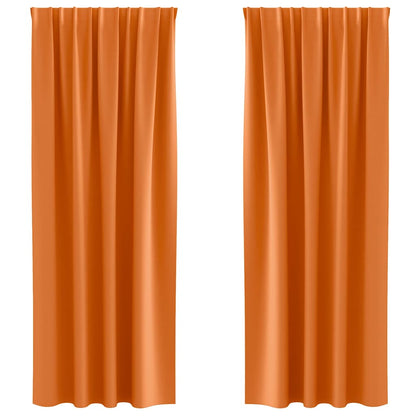 Cortinas opacas com cortinas Bright Orange Poliéster