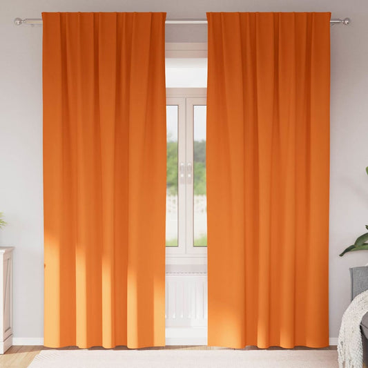 Cortinas opacas com cortinas Bright Orange Poliéster