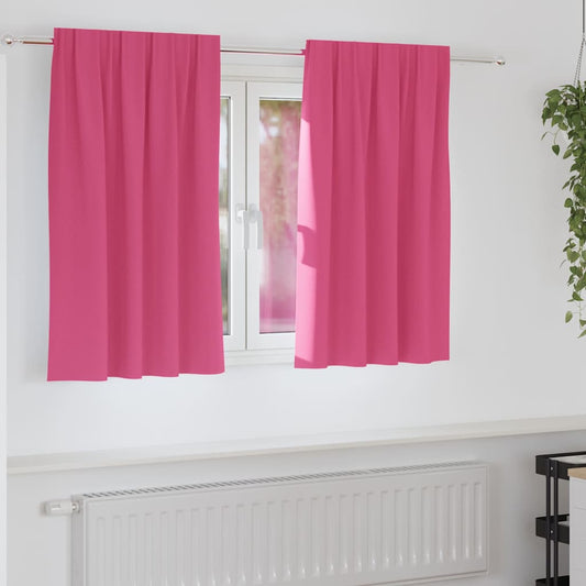 Cortinas opacas com cortinas Bright Pink Poliéster