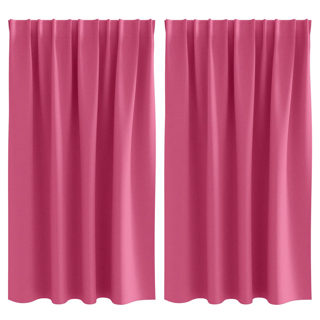 Cortinas opacas com cortinas Bright Pink Poliéster