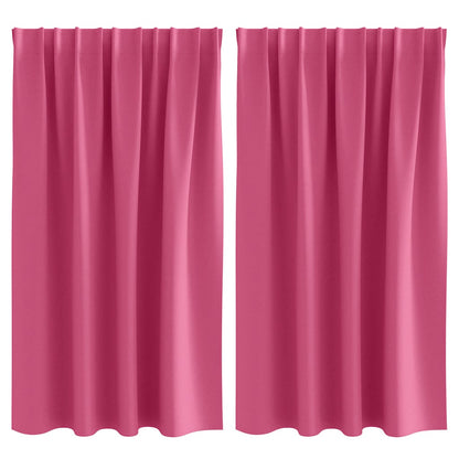 Cortinas opacas com cortinas Bright Pink Poliéster