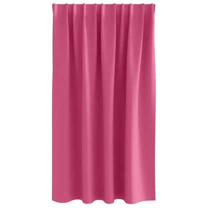 Cortinas opacas com cortinas Bright Pink Poliéster