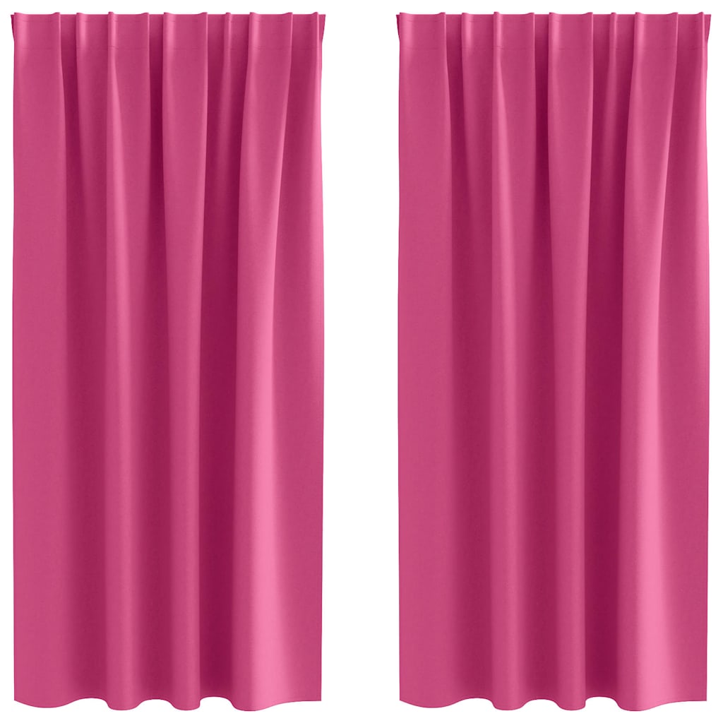 Cortinas opacas com cortinas Bright Pink Poliéster